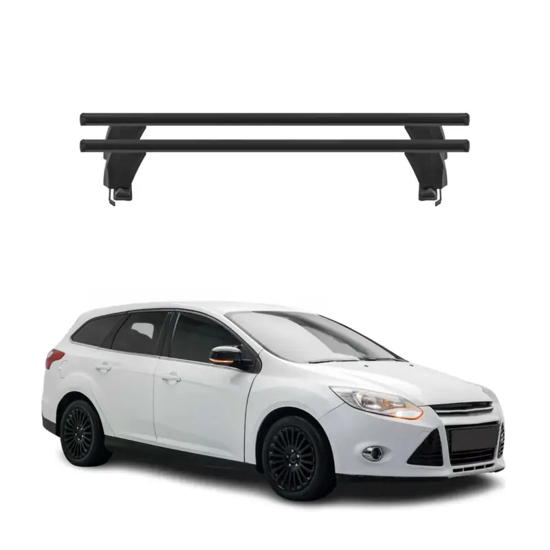 Begrenztes Angebot Menabo Dachträger Grundtäger für Ford Focus Turnier 2011-2018 50kg Alu Schwarz