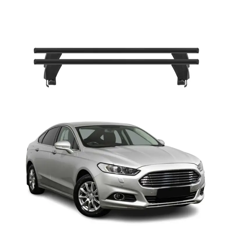 Expressversand Menabo Dachträger Grundtäger für Ford Mondeo Limo 2014-2022 50kg Alu Schwarz 2x