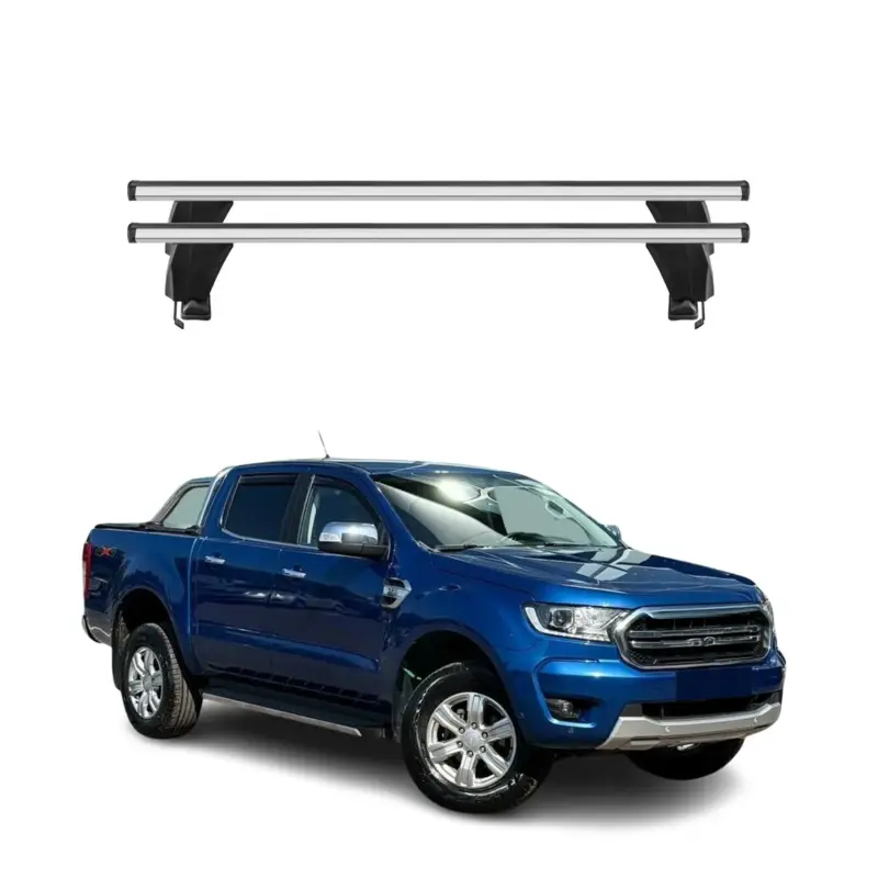 Menabo Dachträger für Ford Ranger T6 2011-2022 DoubleCab 50kg Alu Silber 2x Highlight