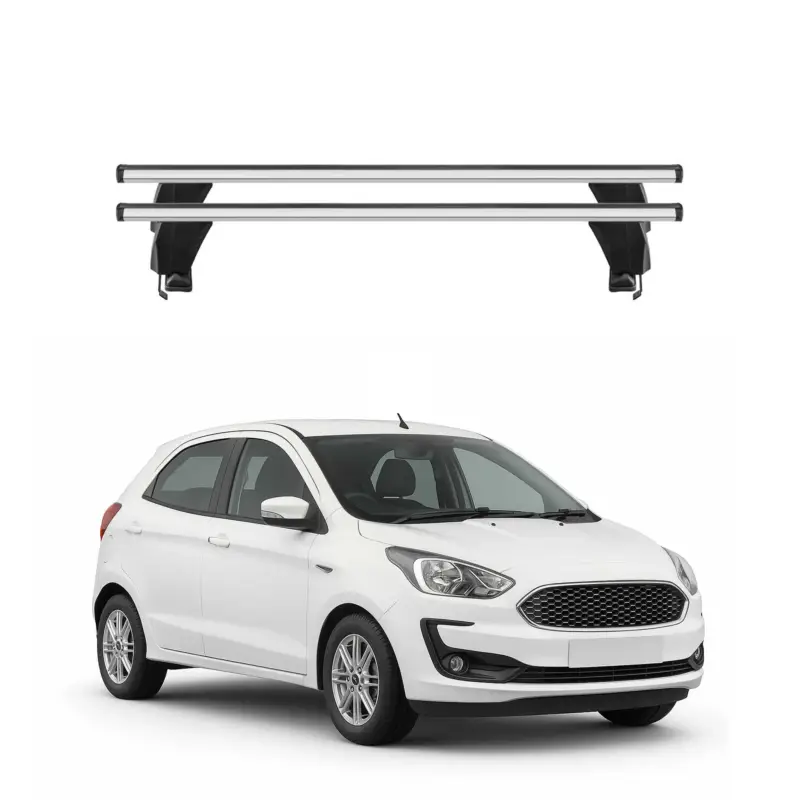 Garantierte Lieferung Menabo Dachträger Grundtäger für Ford Ka+ 2016-2020 50kg Aluminium Silber 2 tlg