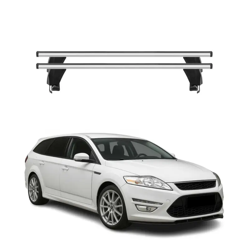 Menabo Dachträger für Ford Mondeo Liftback Turnier 2007-2014 50kg Alu Grau 2x Nur Heute