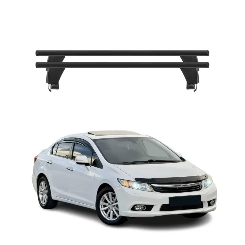 Preisknaller Menabo Dachträger Grundtäger für Honda Civic mk9 Limo 2011-2017 50kg Alu Schwarz