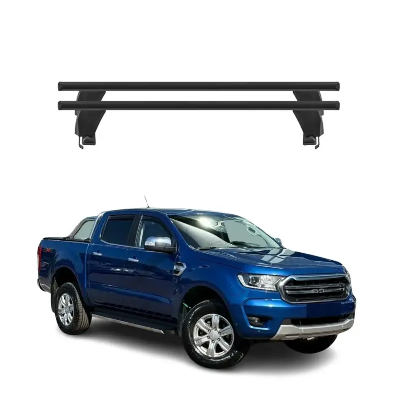 Menabo Dachträger für Ford Ranger T6 2011-2022 DoubleCab 50kg Alu Schwarz 2x Preis Gesenkt