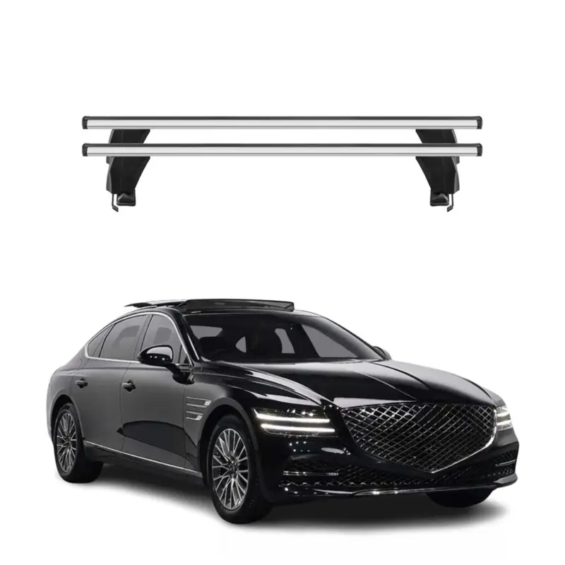 Online Kaufen Menabo Dachträger Grundtäger für Genesis G80 2017-2026 50kg Alu Silber 2 tlg
