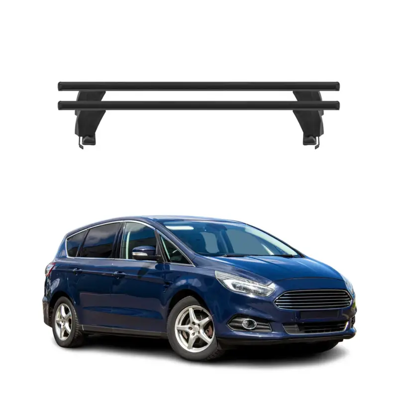 Menabo Dachträger Grundtäger für Ford S-Max 2015-2019 50kg Alu Schwarz 2 tlg Online Kaufen