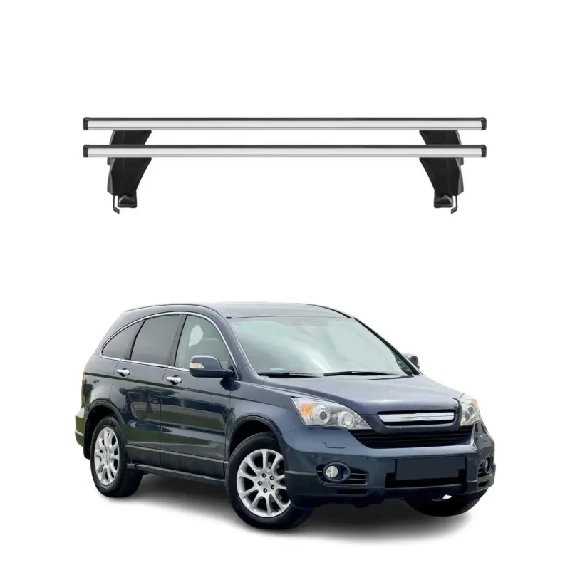 Versand Am Gleichen Tag Menabo Dachträger Grundtäger für Honda CR-V mk3 2006-2012 50kg Alu Silber 2 tlg