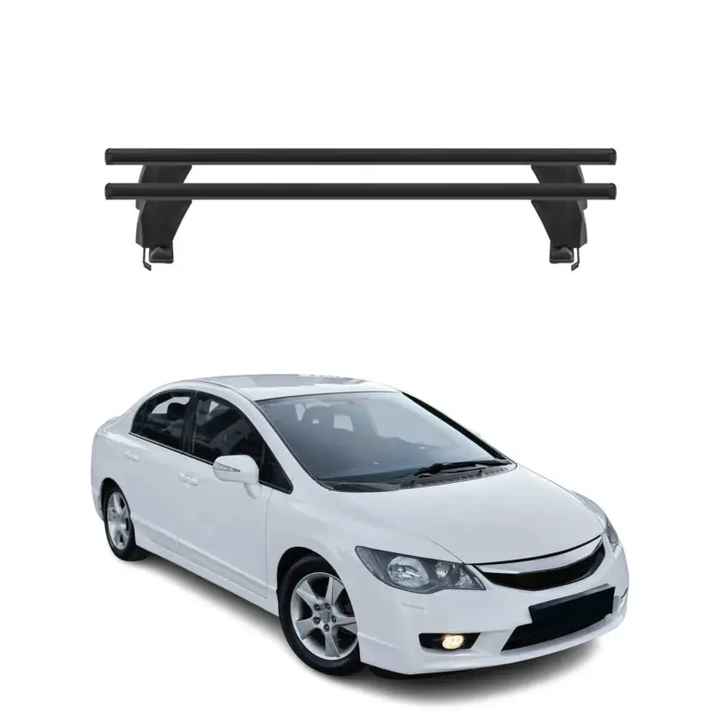 Menabo Dachträger Grundtäger für Honda Civic mk8 2005-2011 50kg Alu Schwarz 2x Preisreduziert