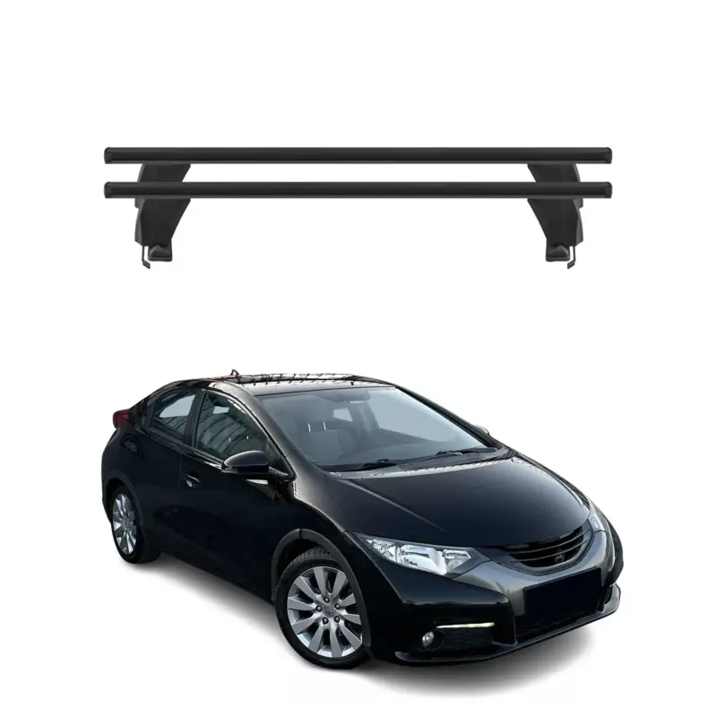 Must-Have Menabo Dachträger für Honda Civic mk9 Schrägheck 2011-2017 50kg Alu Schwarz 2x