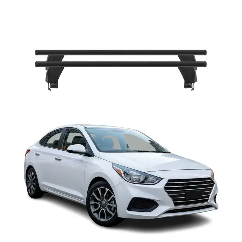 Neu Im Sortiment Menabo Dachträger Grundtäger für Hyundai Accent Limo 2017-2023 50kg Alu Schwarz