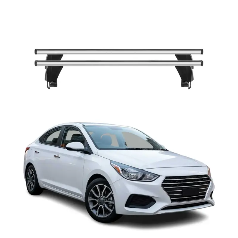 Menabo Dachträger Grundtäger für Hyundai Accent Limo 2017-2023 50kg Alu Grau 2x Aktuell