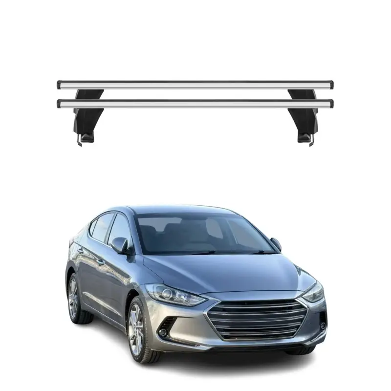 Begrenztes Angebot Menabo Dachträger Grundtäger für Hyundai Elantra mk6 2017-2020 50kg Alu Grau 2x