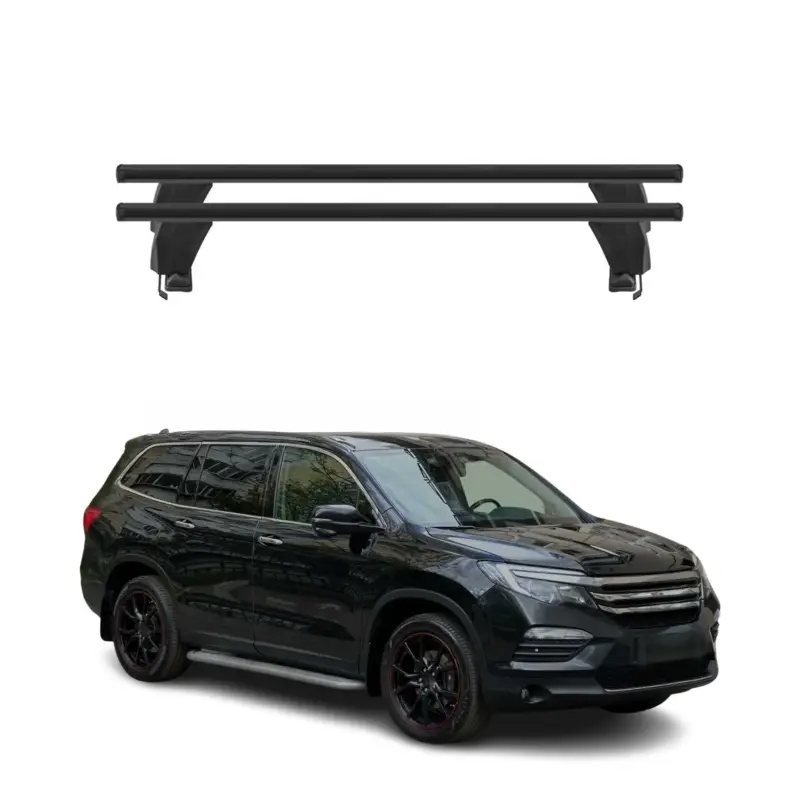 Menabo Dachträger Grundtäger für Honda Pilot 2016-2022 50kg Alu Schwarz 2 tlg Sichere Zahlung