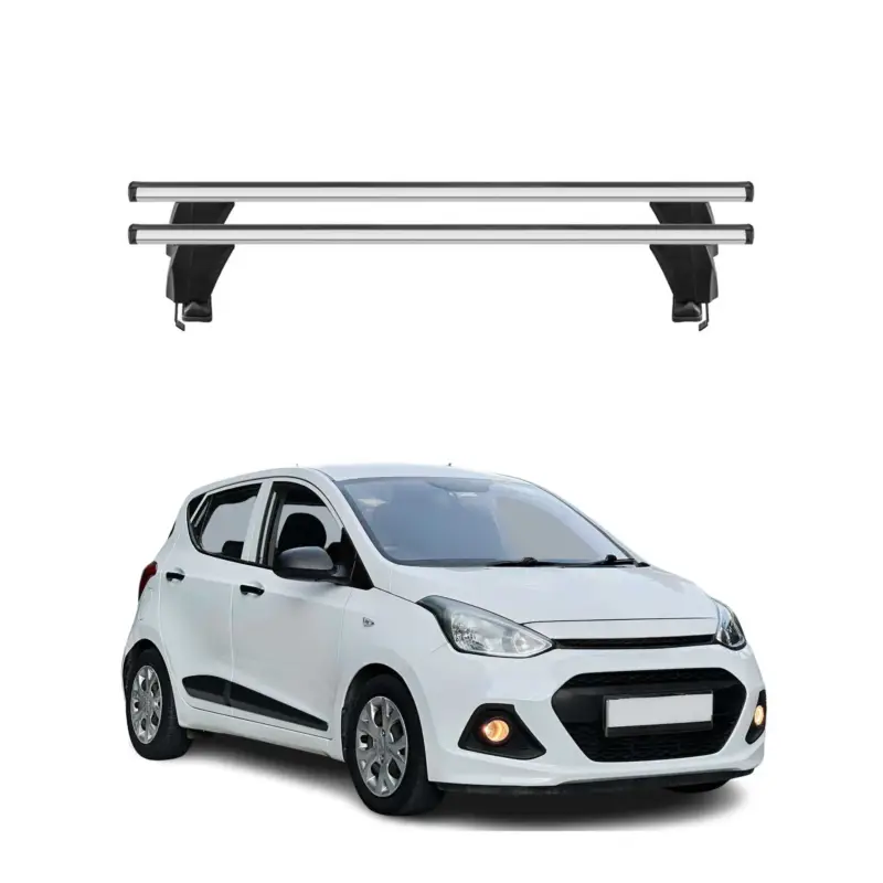 Knallerangebot Menabo Dachträger Grundtäger für Hyundai i10 2013-2017 50kg Alu Silber 2 tlg