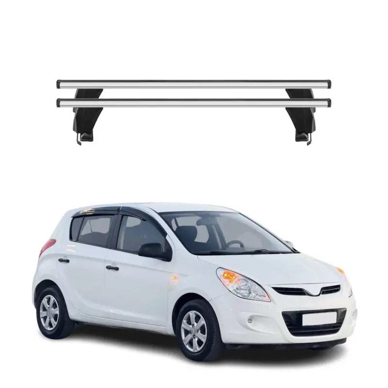 Schnäppchen Menabo Dachträger Grundtäger für Hyundai i20 2008-2014 50kg Alu Silber 2 tlg