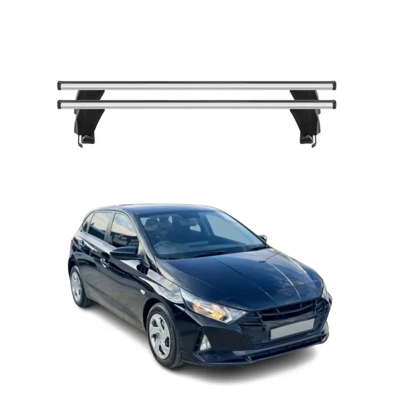 Finale Aktion Menabo Dachträger Grundtäger für Hyundai i20 2020-2026 ABE Aluminium Silber 2tlg
