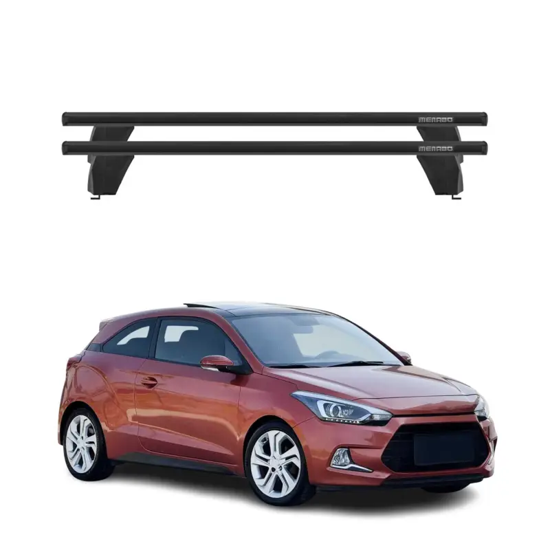 Menabo Dachträger Grundtäger für Hyundai i20 Coupé 2015-2020 75kg Alu Schwarz 2x Wochenendangebot