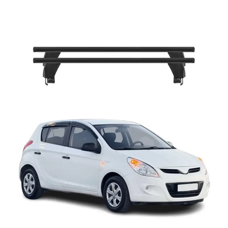 Neue Kollektion Menabo Dachträger Grundtäger für Hyundai i20 2008-2014 50kg Alu Schwarz 2 tlg