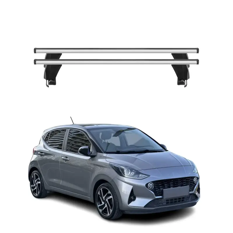 Meistverkauft Menabo Dachträger Grundtäger für Hyundai i10 2020-2026 50kg Alu Silber 2 tlg