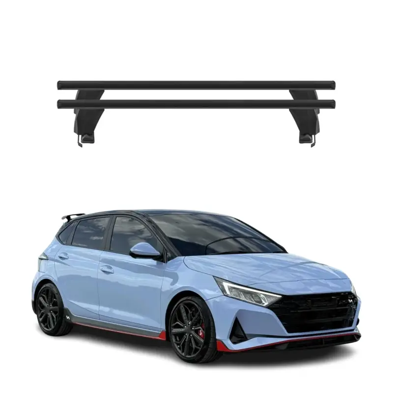 Versand Am Gleichen Tag Menabo Dachträger Grundtäger für Hyundai i20 / i20 N 2020-2026 50kg Alu Schwarz