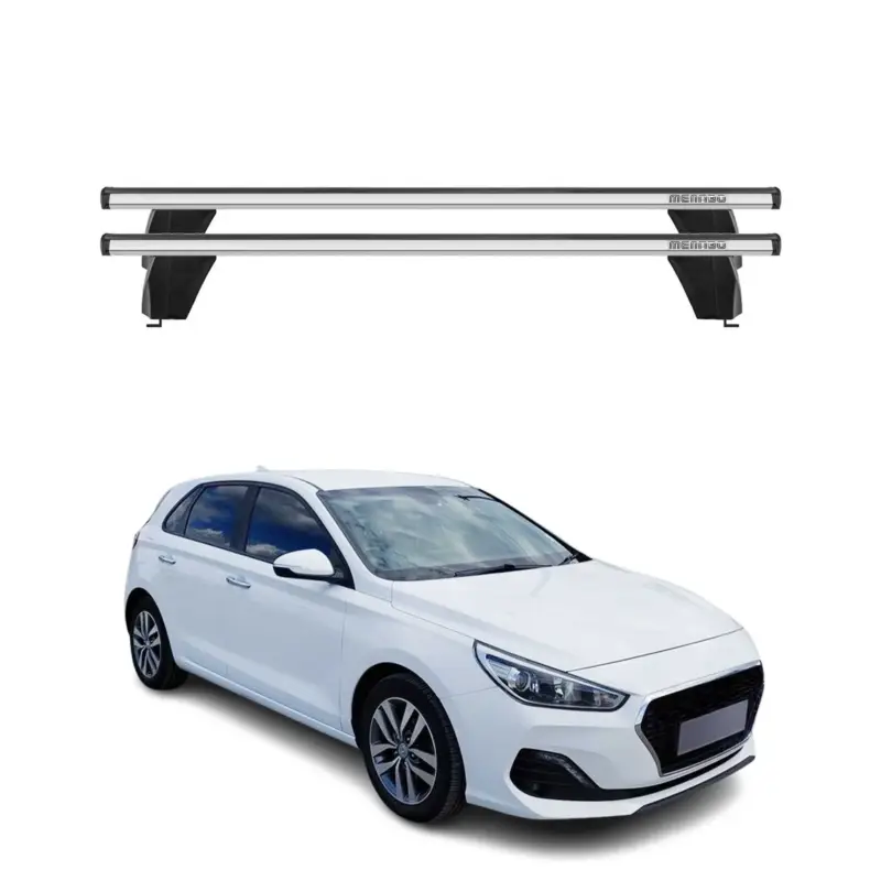 Sofort Bestellen Menabo Dachträger Grundtäger für Hyundai i30 2016-2020 3tür 75kg Alu Silber 2x