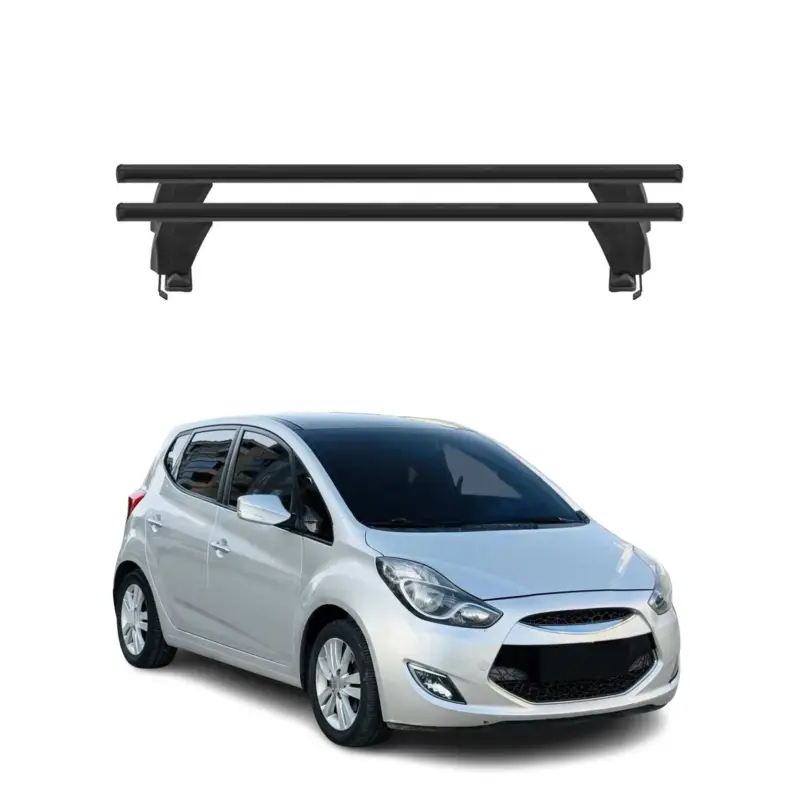 Menabo Dachträger Grundtäger für Hyundai ix20 2010-2015 50kg Alu Schwarz 2 tlg Günstig
