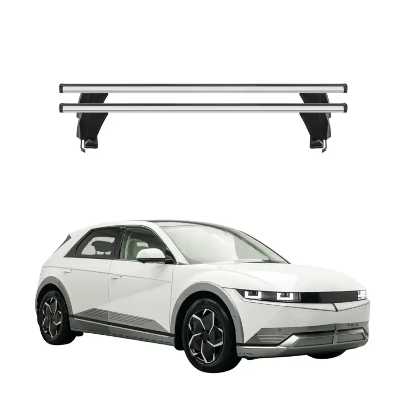 Billig Menabo Dachträger Grundtäger für Hyundai Ioniq 5 2021-2026 50kg Alu Silber 2 tlg