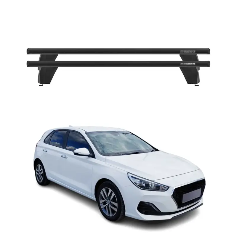 Menabo Dachträger Grundtäger für Hyundai i30 2016-2020 5tür 75kg Alu Schwarz 2x Wochenendangebot