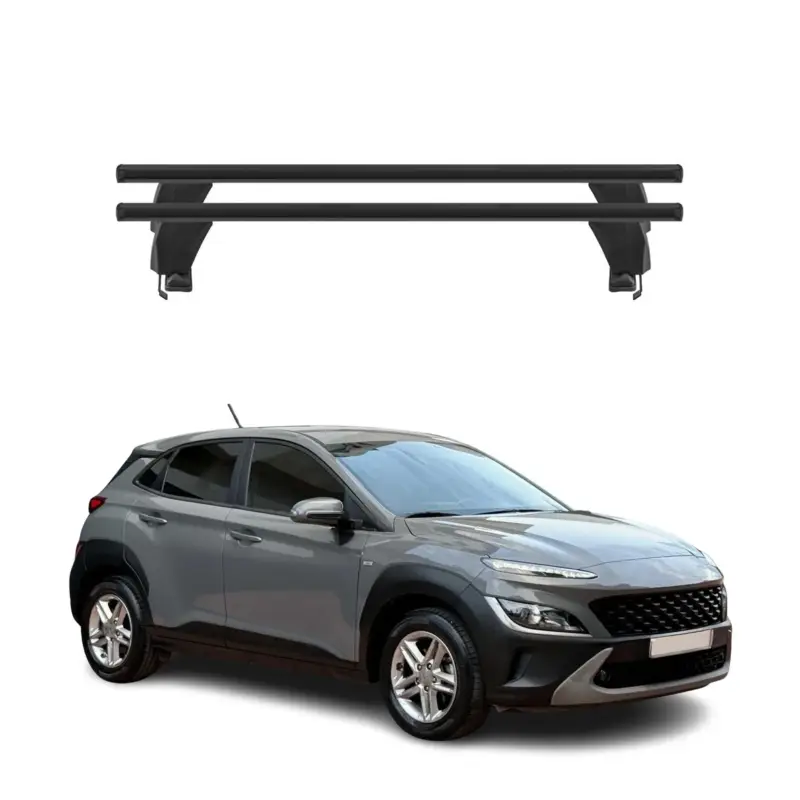 Menabo Dachträger Grundtäger für Hyundai Kona I 2018-2023 50kg Alu Schwarz 2 tlg Rabatt