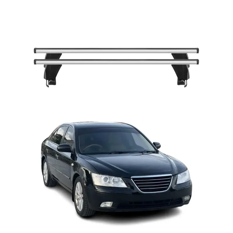 Mega-Angebot Menabo Dachträger Grundtäger für Hyundai Sonata mk6 2009-2014 50kg Alu Silber 2x