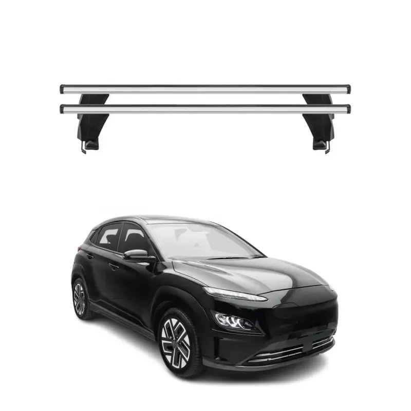 Menabo Dachträger Grundtäger für Hyundai Kona Electric 2018-2023 50kg Alu Silber Rabatt