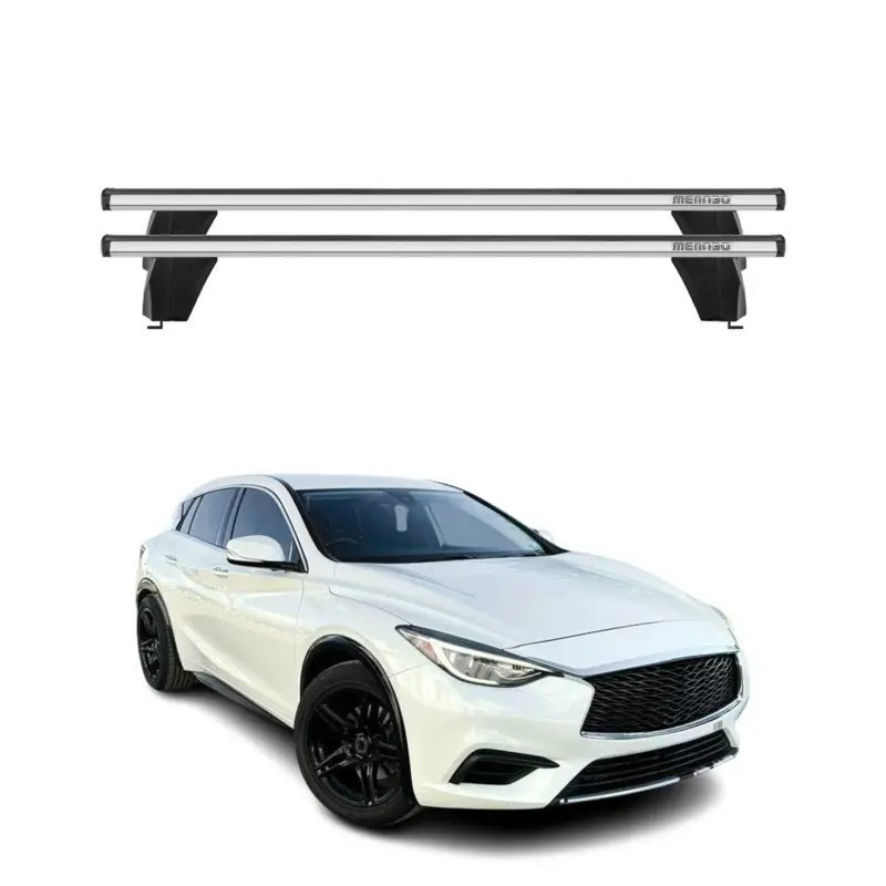 Menabo Dachträger Grundtäger für Infiniti QX30 2017-2019 75kg Alu Silber 2 tlg Bestpreis
