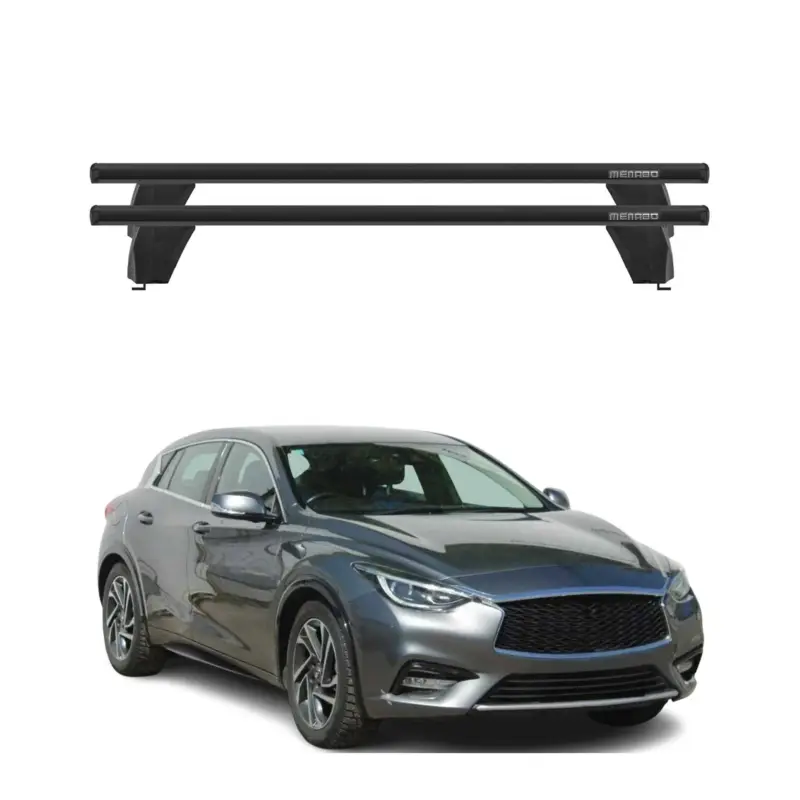 Garantierte Lieferung Menabo Dachträger Grundtäger für Infiniti Q30 2015-2019 75kg Alu Schwarz 2 tlg