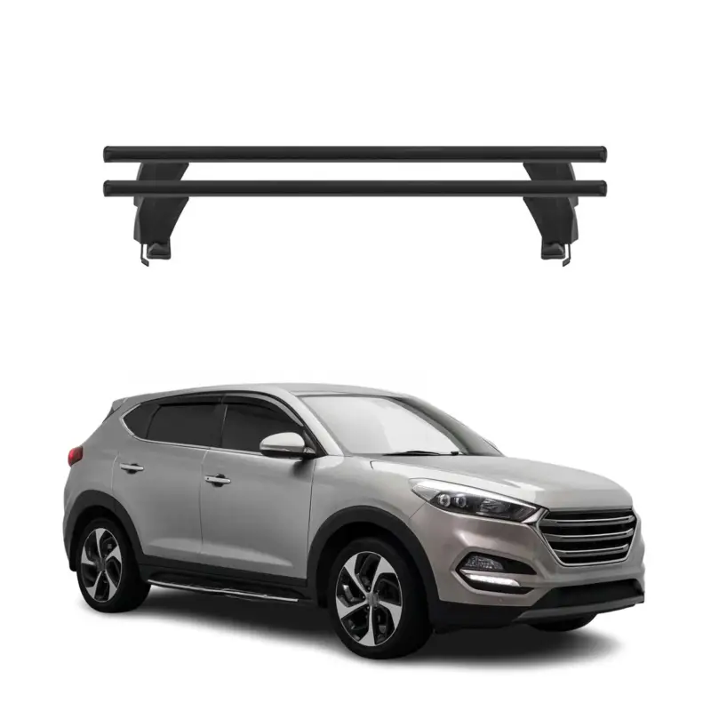Aktuell Menabo Dachträger Grundtäger für Hyundai Tucson mk3 2015-2020 50kg Alu Schwarz