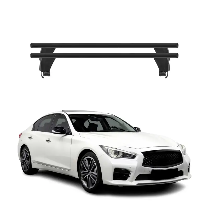 Neue Kollektion Menabo Dachträger Grundtäger für Infiniti Q50 2014-2024 50kg Alu Schwarz 2 tlg