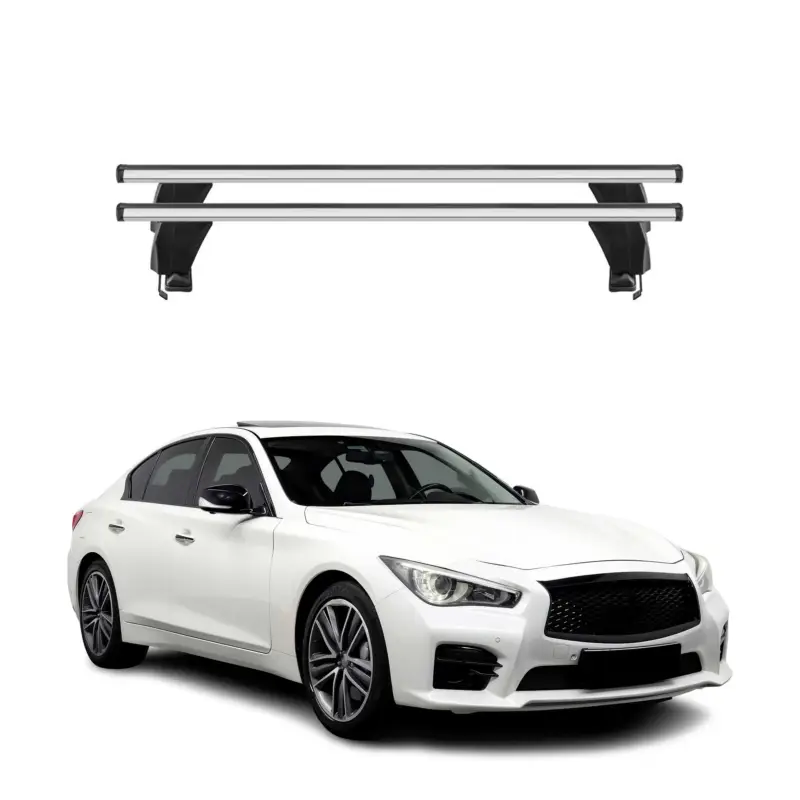 Begrenztes Angebot Menabo Dachträger Grundtäger für Infiniti Q50 2014-2024 50kg Alu Silber 2 tlg