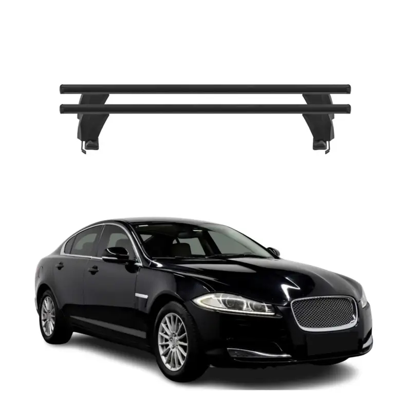 Beliebt Menabo Dachträger Grundtäger für Jaguar XF X250 2008-2015 50kg Alu Schwarz 2 tlg