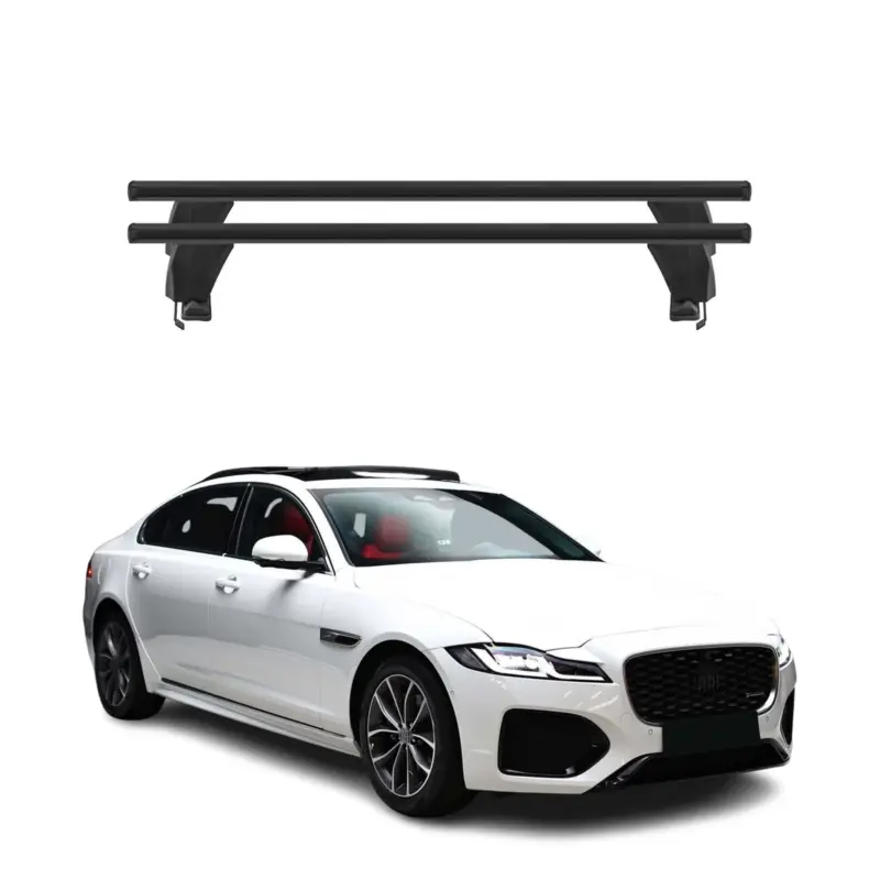 Menabo Dachträger Grundtäger für Jaguar XF 2021-2024 50kg Alu Schwarz 2 tlg Kracherpreis