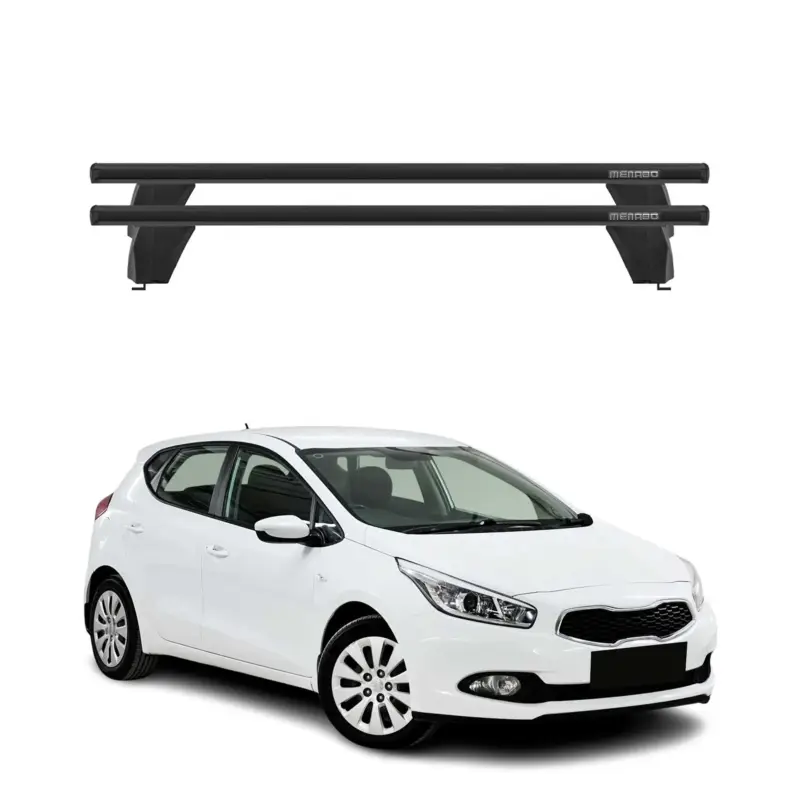Neue Kollektion Menabo Dachträger Grundtäger für Kia Ceed 2012-2018 75kg Aluminium Schwarz 2 tlg