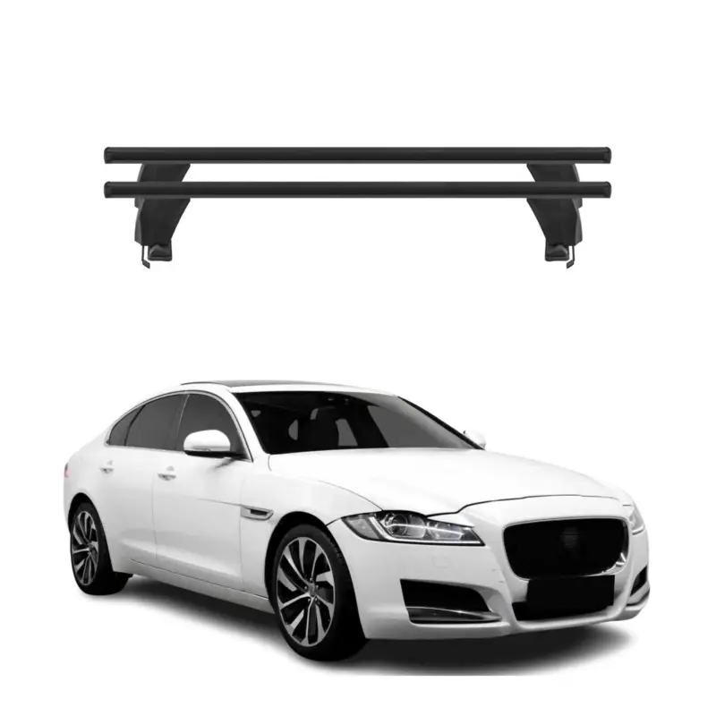Menabo Dachträger Grundtäger für Jaguar XF X260 2015-2020 50kg Alu Schwarz 2 tlg Top-Angebot