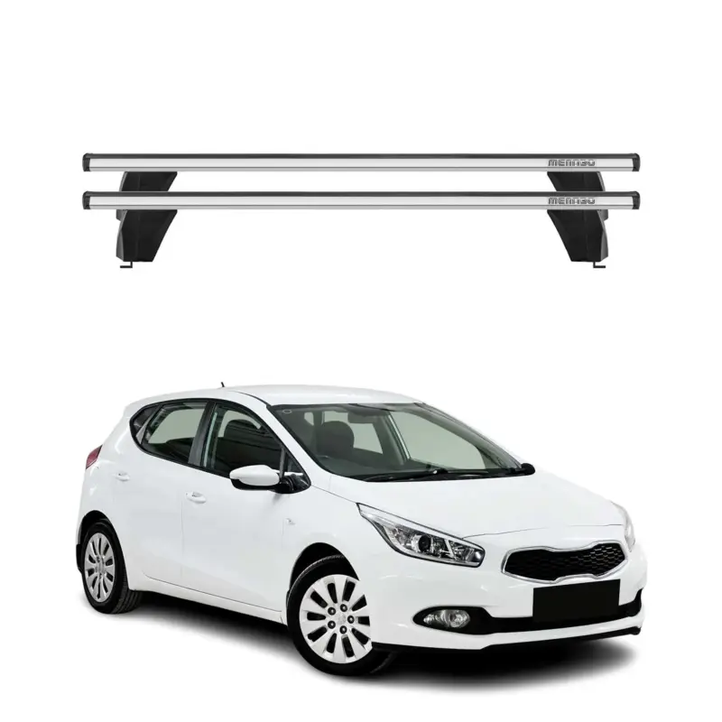 Menabo Dachträger Grundtäger für Kia Ceed 2012-2018 75kg Aluminium Silber 2 tlg Schneller Versand