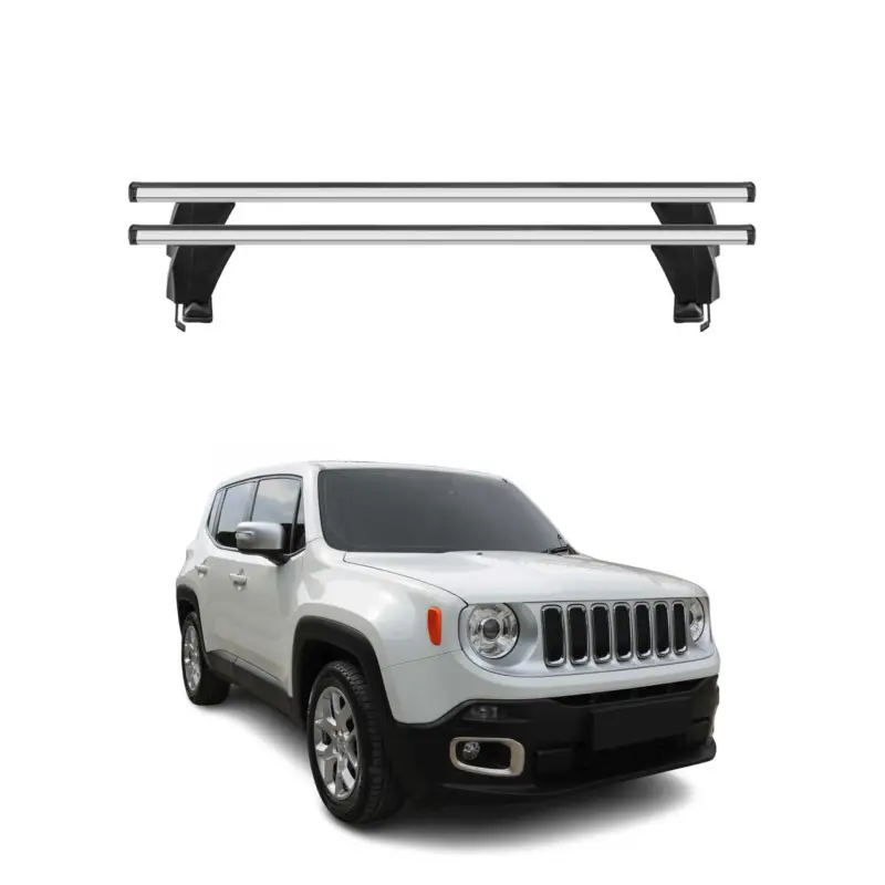 Neu Menabo Dachträger Grundtäger für Jeep Renegade 2015-2025 50kg Alu Grau 2x