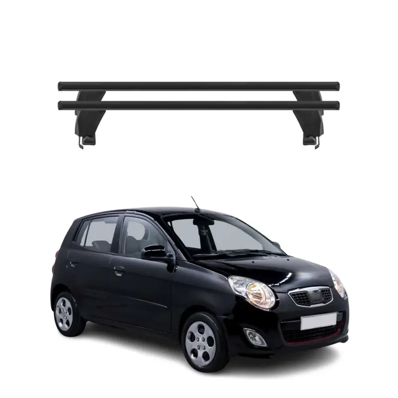 Günstig Menabo Dachträger Grundtäger für Kia Picanto 2011-2017 50kg Alu Schwarz 2 tlg