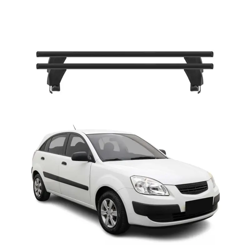 Begrenztes Angebot Menabo Dachträger Grundtäger für Kia Rio Schrägheck 2005-2011 50kg Alu Schwarz
