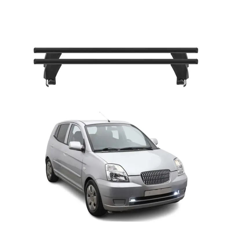 Mega-Angebot Menabo Dachträger Grundtäger für Kia Picanto 2004-2011 50kg Alu Schwarz 2 tlg