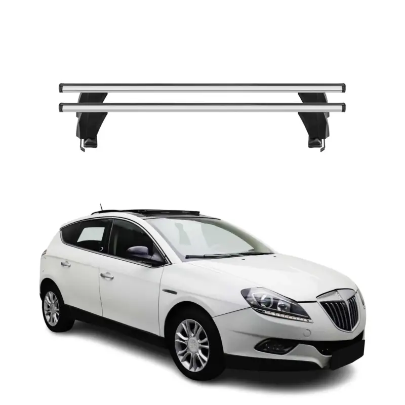 Menabo Dachträger Grundtäger für Lancia Delta 2008-2014 50kg Alu Silber 2 tlg Schnäppchen