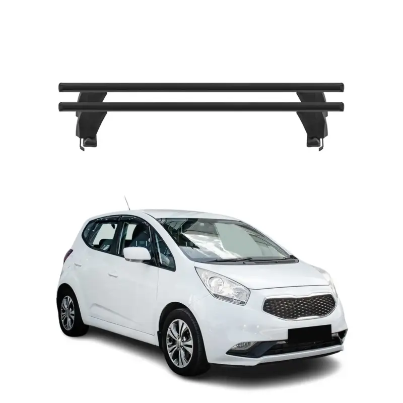 Menabo Dachträger Grundtäger für Kia Venga 2014-2019 50kg Alu Schwarz 2 tlg Neue Ware