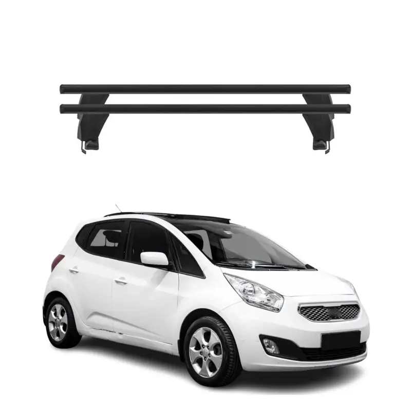 Menabo Dachträger Grundtäger für Kia Venga 2010-2014 50kg Alu Schwarz 2 tlg Bestseller
