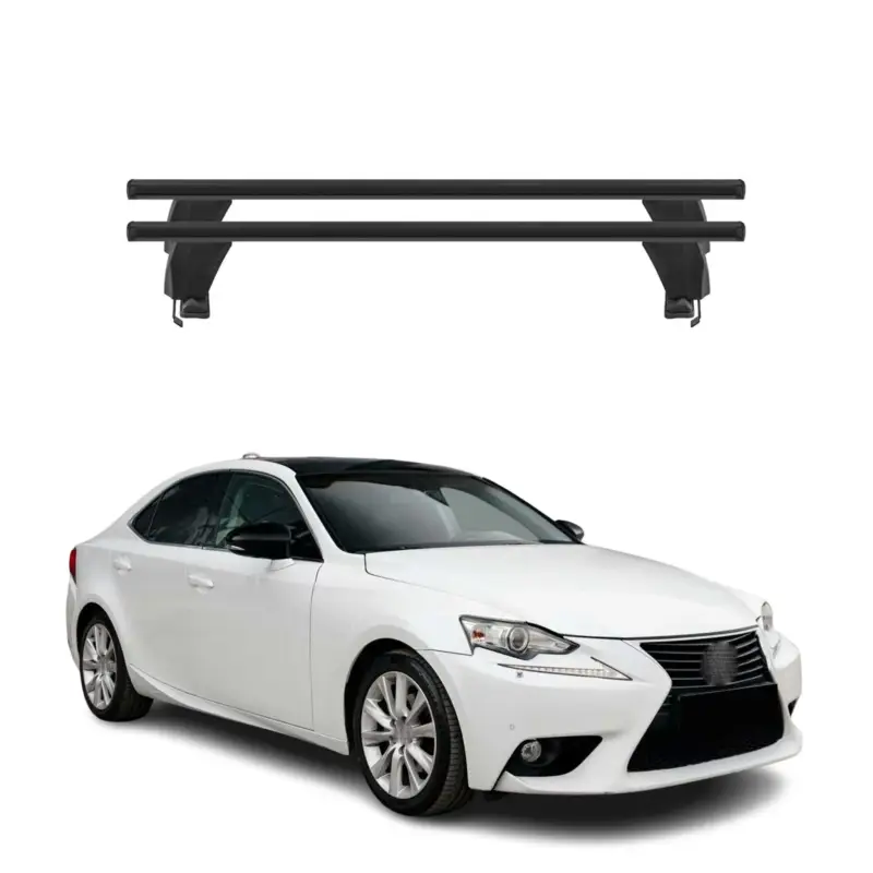 Menabo Dachträger Grundtäger für Lexus IS XE30 2013-2020 50kg Alu Schwarz 2 tlg Wochenendangebot