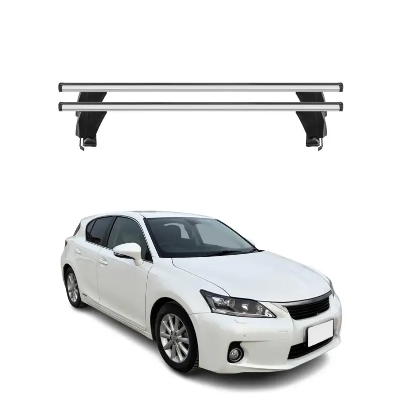 Menabo Dachträger Grundtäger für Lexus CT 2011-2014 50kg Aluminium Silber 2 tlg Günstig