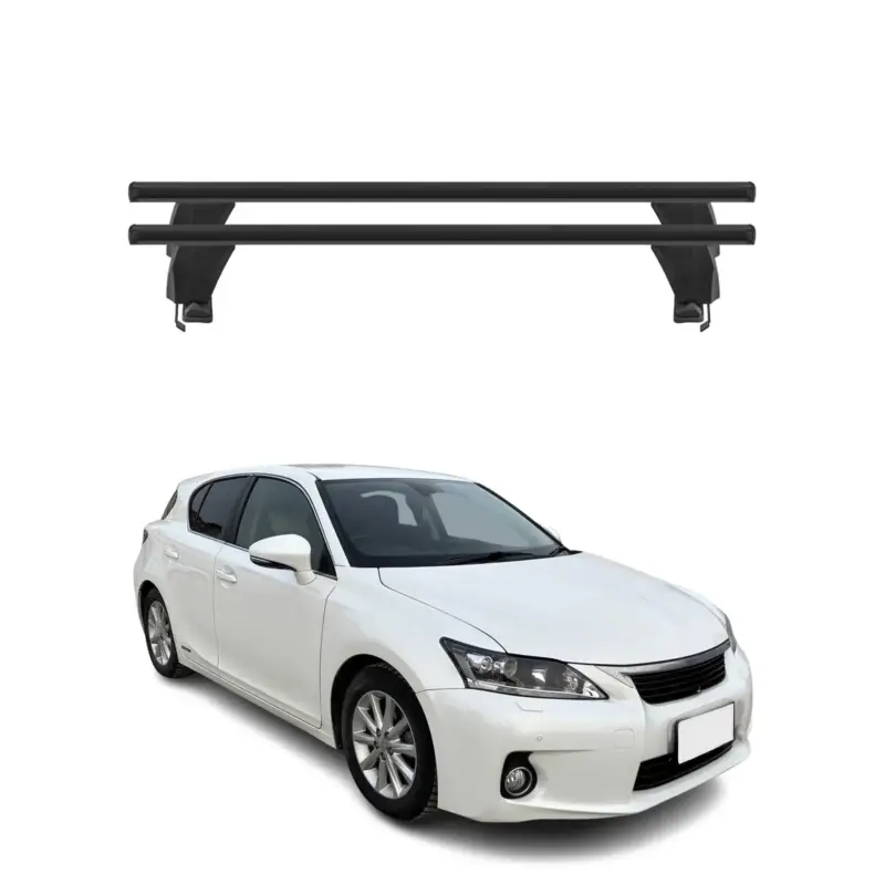 Bestpreis Menabo Dachträger Grundtäger für Lexus CT 2011-2014 50kg Aluminium Schwarz 2 tlg